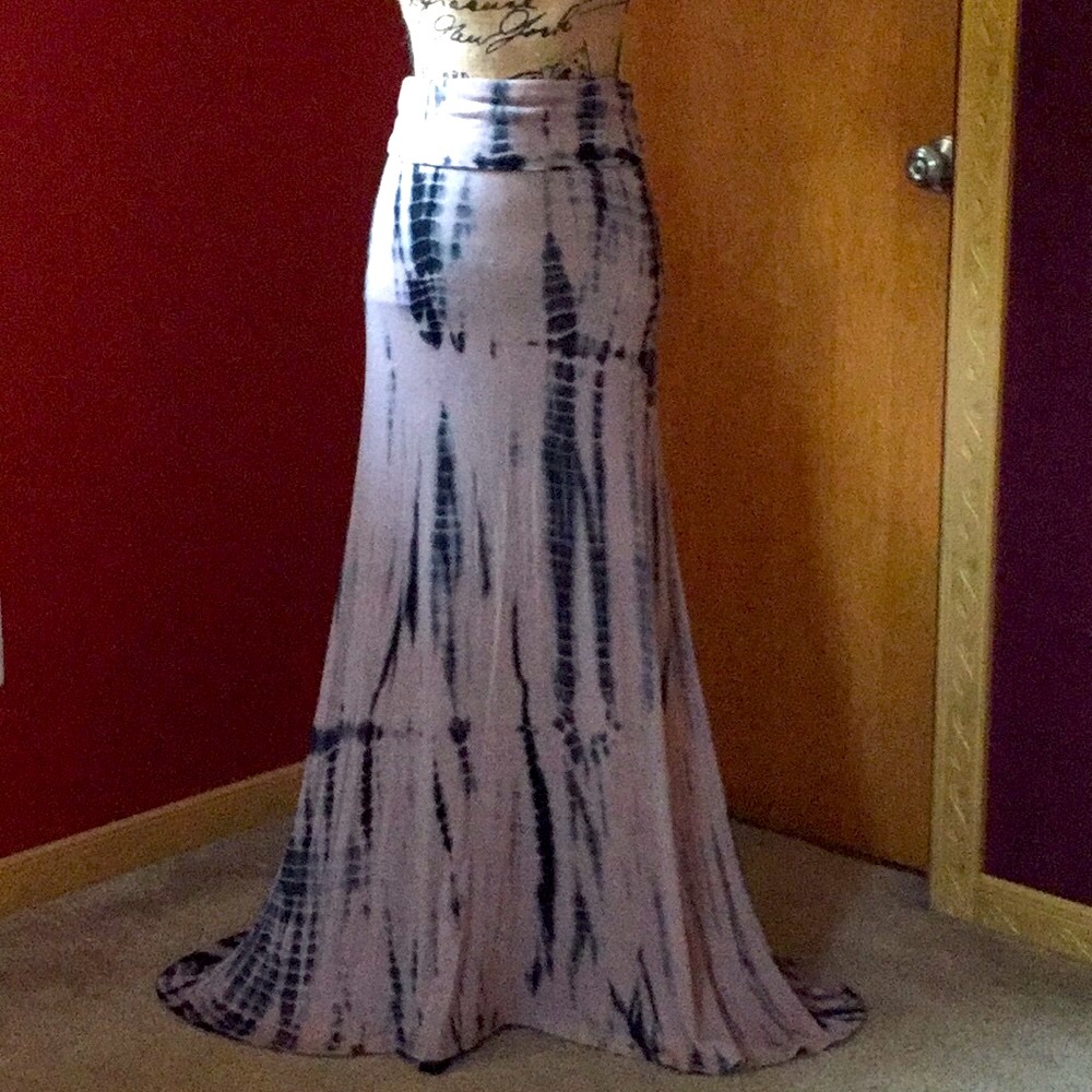 Boho Tie Dye Maxi Skirt size L